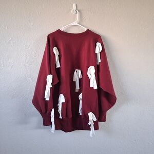 BDG Pullover Crewneck Sweater with White Ties